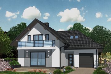  Projekt domu APS 133 (LUA1200) - projekt domu parterowego z poddaszem - Zdjęcie 1