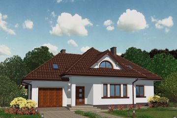  Projekt domu APS 156 (LUA1205) - projekt domu parterowego z poddaszem - Zdjęcie 1
