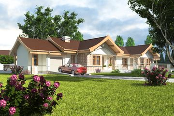  Projekt domu Kuropatwa z garażem 1-st. bliźniak [A-BL2] (WRF1198) - projekt domu parterowego - Zdjęcie 1