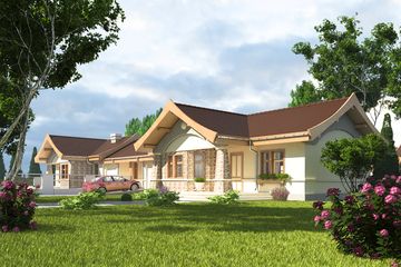  Projekt domu Kuropatwa z garażem 1-st. bliźniak [A-BL1] (WRF1202) - projekt domu parterowego - Zdjęcie 1