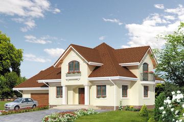  Projekt domu Bachus 8 (BSA1466) - projekt domu parterowego z poddaszem - Zdjęcie 1
