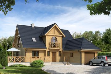  Projekt domu Batuta 2 dr-S (BSA1469) - projekt domu parterowego z poddaszem - Zdjęcie 1