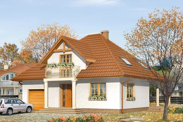  Projekt domu Boston 4 (BSA1475) - projekt domu parterowego z poddaszem - Zdjęcie 1