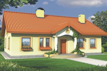  Projekt domu Sielanka 30st. A z powiększoną kotłownią, piwnicą, bez garażu (WRD1893) - projekt domu parterowego z poddaszem - Zdjęcie 1