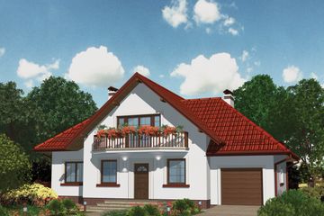  Projekt domu APS 171 (LUA1212) - projekt domu parterowego z poddaszem - Zdjęcie 1