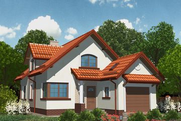  Projekt domu APS 173 (LUA1214) - projekt domu parterowego z poddaszem - Zdjęcie 1