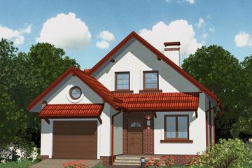  Projekt domu APS 175 (LUA1216) - projekt domu parterowego z poddaszem - Zdjęcie 1