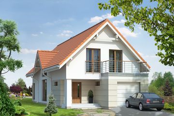  Projekt domu Brzoza (BSA1477) - projekt domu parterowego z poddaszem - Zdjęcie 1