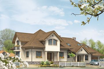  Projekt domu Atol (BSA1481) - projekt domu parterowego z poddaszem - Zdjęcie 1