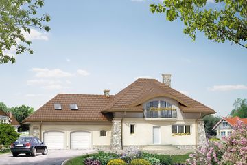  Projekt domu Alfa 2 (BSA1484) - projekt domu parterowego z poddaszem - Zdjęcie 1