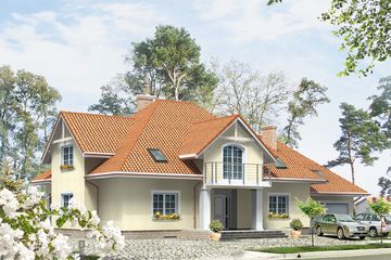  Projekt domu Allegro 3 (BSA1485) - projekt domu parterowego z poddaszem - Zdjęcie 1