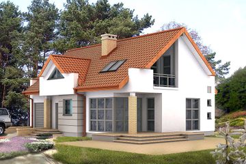  Projekt domu Driada (BSB1009) - projekt domu parterowego z poddaszem - Zdjęcie 1