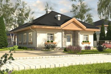  Projekt domu Dorotka II bez garażu [B] (WRF1263) - projekt domu parterowego - Zdjęcie 1