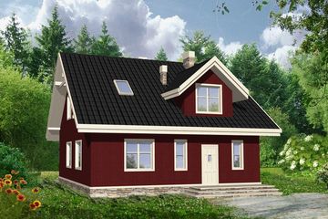  Projekt domu Danusia bez garażu [B] (WRF1264) - projekt domu parterowego z poddaszem - Zdjęcie 1