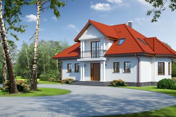  Projekt domu Annopol (KRP1001) - projekt domu parterowego z poddaszem - Zdjęcie 1
