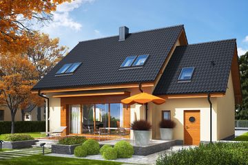  Projekt domu E3 G1 economic (wersja A) (WRC2121) - projekt domu parterowego z poddaszem - Zdjęcie 2