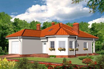  Projekt domu Belmonte (KRH1094) - projekt domu parterowego z poddaszem - Zdjęcie 1