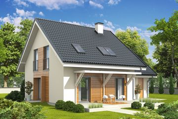  Projekt domu Morena II G1 bianco (WRC1968) - projekt domu parterowego z poddaszem - Zdjęcie 1