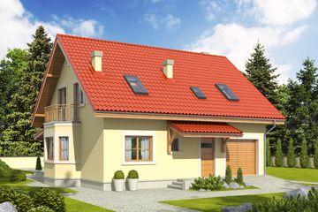  Projekt domu Aga II G1 (WRC1976) - projekt domu parterowego z poddaszem - Zdjęcie 1