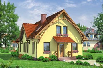  Projekt domu Santa Susana (SLN1366) - projekt domu parterowego z poddaszem - Zdjęcie 1