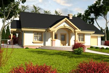  Projekt domu Czajka z garażem 1-st. [A] (WRF1230) - projekt domu parterowego - Zdjęcie 1