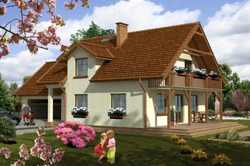  Projekt domu Gavardo (KRH1113) - projekt domu parterowego z poddaszem - Zdjęcie 1