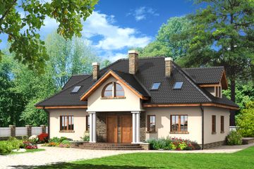  Projekt domu Szczepanów 22 (KRP1026) - projekt domu parterowego z poddaszem - Zdjęcie 1