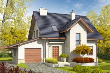  Projekt domu Sebastian G1 (WRC1984) - projekt domu parterowego z poddaszem - Zdjęcie 1