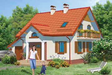  Projekt domu APS 138 (LUA1223) - projekt domu parterowego z poddaszem - Zdjęcie 1