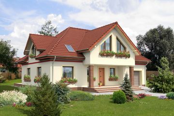  Projekt domu Sorrento DCP191 (WOB1017) - projekt domu parterowego z poddaszem - Zdjęcie 1