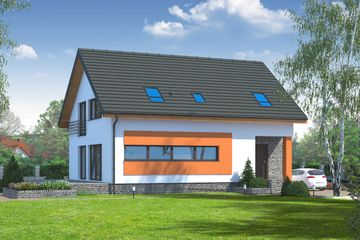  Projekt domu Cieszyn 31 plus (KRP1325) - projekt domu parterowego z poddaszem - Zdjęcie 1