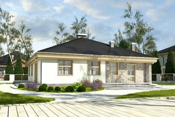  Projekt domu Helenka bez garażu [B] (WRF1217) - projekt domu parterowego - Zdjęcie 1