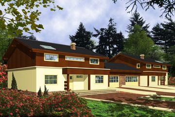  Projekt domu Dzięcioł z garażem 2-st. bliźniak [A-BL2] (WRF1220) - projekt domu parterowego z poddaszem - Zdjęcie 1