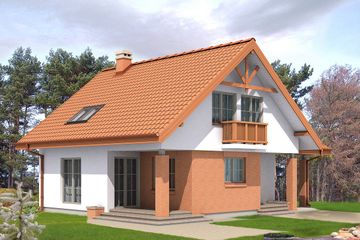  Projekt domu Niziołek (BSB1014) - projekt domu parterowego z poddaszem - Zdjęcie 1