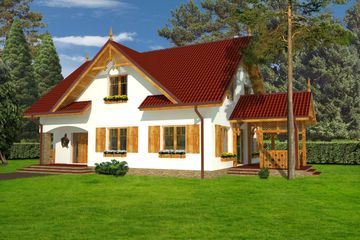  Projekt domu JM 125 (WAO1034) - projekt domu parterowego z poddaszem - Zdjęcie 1