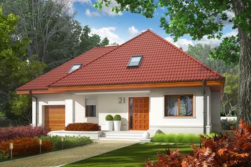  Projekt domu Jarek G1 (WRC1964) - projekt domu parterowego z poddaszem - Zdjęcie 1