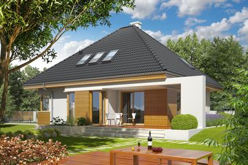  Projekt domu Jarek II G1 (WRC1965) - projekt domu parterowego z poddaszem - Zdjęcie 1