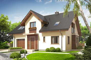  Projekt domu Arizona II G1 (WRC2123) - projekt domu parterowego z poddaszem - Zdjęcie 1