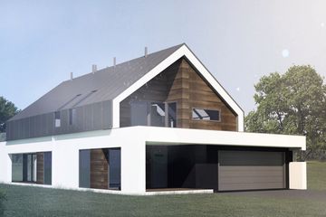  Projekt domu FX-25 (PZB1008) - projekt domu parterowego z poddaszem - Zdjęcie 1