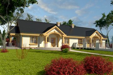  Projekt domu Czajka bez garażu bliźniak [B-BL] (WRF1224) - projekt domu parterowego - Zdjęcie 1