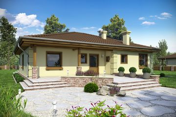  Projekt domu Cyrus bez garażu [B] (WRF1225) - projekt domu parterowego - Zdjęcie 1