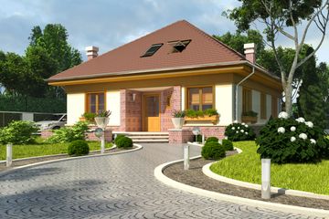  Projekt domu Alinka bez garażu [B] (WRF1226) - projekt domu parterowego z poddaszem - Zdjęcie 1