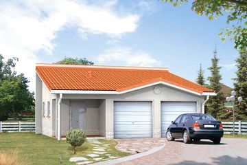  Projekt garażu G2 (BSA1504) - projekt garażu parterowego - Zdjęcie 1