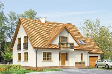  Projekt domu Hiacynt (BSA1509) - projekt domu parterowego z poddaszem - Zdjęcie 1