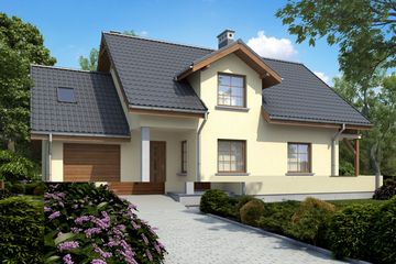  Projekt domu Nicosia (KRH1091) - projekt domu parterowego z poddaszem - Zdjęcie 1