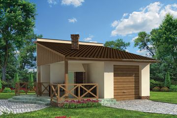  Projekt budynku gospodarczego G184 budynek gospodarczy (SLN1963) - projekt budynku parterowego - Zdjęcie 1