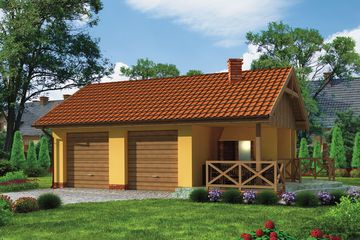  Projekt budynku gospodarczego G185 budynek gospodarczy (SLN1964) - projekt budynku parterowego - Zdjęcie 1