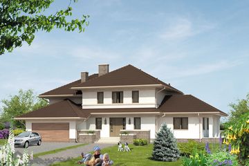  Projekt domu Bursztyn 2 (BSA1350) - projekt domu z pełnym piętrem - Zdjęcie 1