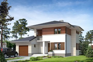  Projekt domu Cyprys (BSA1357) - projekt domu z pełnym piętrem - Zdjęcie 1