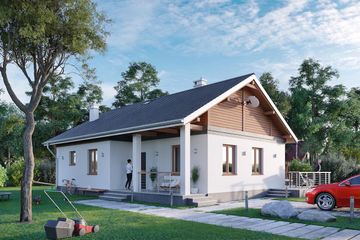  Projekt domu Modrzyk Bis (1004) (KRD1926) - projekt domu parterowego - Zdjęcie 1